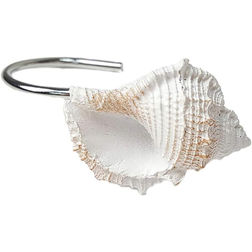 Γάντζοι για κουρτίνα ντους Shell, Vintage στυλ, χειροποίητη διακόσμηση μπάνιου σε σχήμα 2