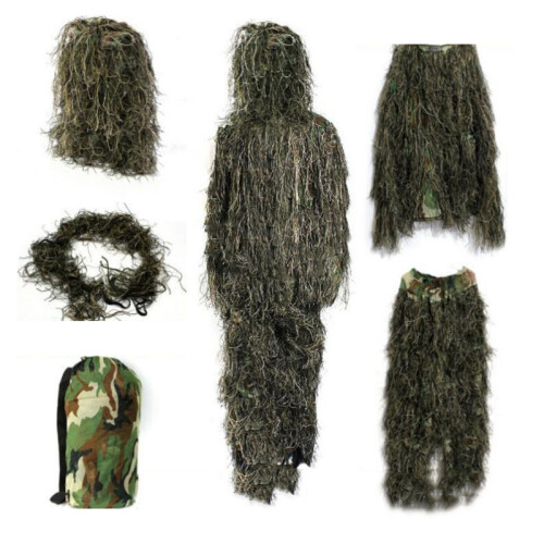 Στολή Ghillie, Στολή Ghillie 3 τεμαχίων με επένδυση από πλέγμα για βελτιωμένη αναπνοή και 2