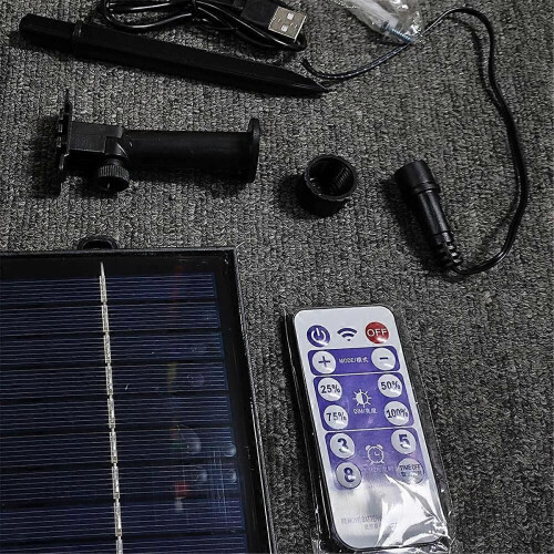 Solar Battery Box Kit Powered Lithium Panel Light w/ Remote Control 2