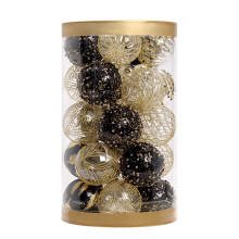 Boules de Noël décoratives à suspendre, 25 pièces, transparentes et à paillettes, garnies de garnitures exquises. Boules incassables pour la
