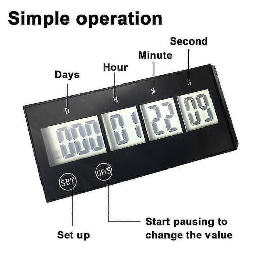 Retirement Countdown Clock, Up To 999 Day Countdown Timer, Black fg2025031701146 2