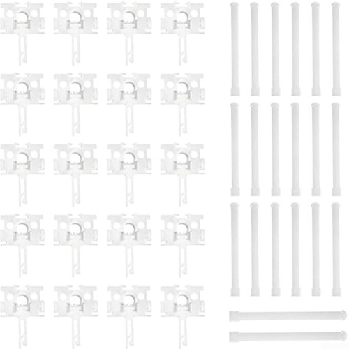 Vertical Blind  Kit with 20 Hook Brackets and Gaskets, Durable Parts for Smooth Operation