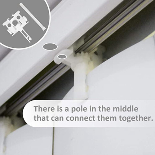 Vertical Blind  Kit with 20 Hook Brackets and Gaskets, Durable Parts for Smooth Operation 1