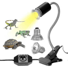 Tortoise Heat Lamp Kit Reptile Heat Lamp With 2 Uva Uvb Bulbs 25w 50w Long Base Tortoise Lamp 360 Rotation For Tortoise Reptile Lizards Snakes Ch