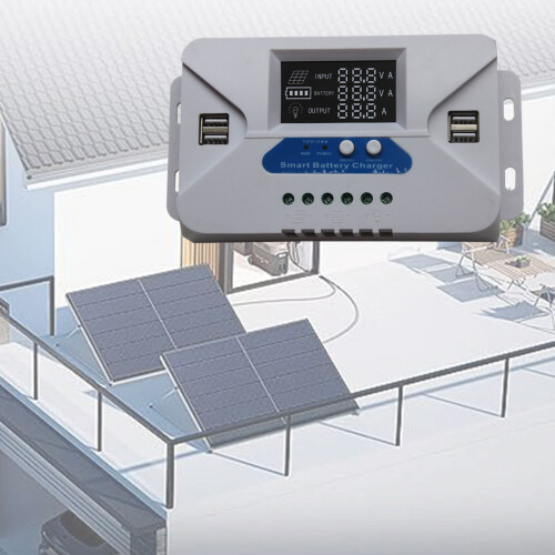 12V/24V Solar Controller Solar Panel Regulator with LCD-40A 2