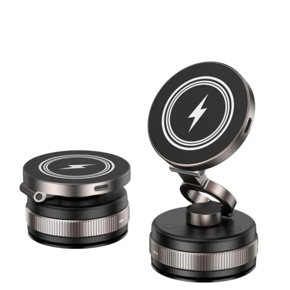 D1w Magnetic Car Phone Holder Wireless Charger 360 Foldable Vacuum Suction Phone Mount Stand 7057162513391