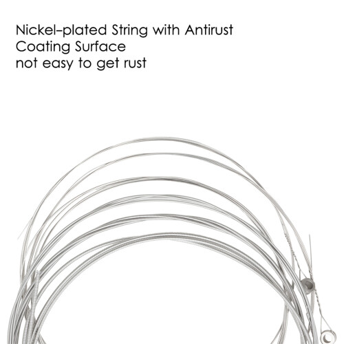 6-teiliges E-Gitarrensaiten-Set, vernickelt, mit 2