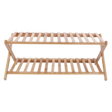 Sapateira de bambu independente com design dobrável, organizador de sapatos multifuncional e feito de material ecológico com sistema de