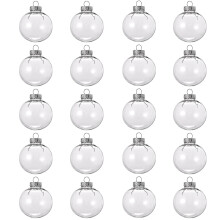 Ornements pour activités familiales, boules transparentes à remplir en plastique, sans jointures apparentes et d'une finition soignée, parfaits