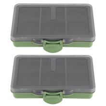 Boîte de rangement pour matériel de pêche, grande capacité, avec couvercle sécurisé, compartiments multiples pour appâts et hameçons, en