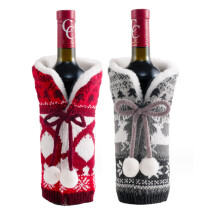 Robe en forme de bouteille de vin pour décoration de Noël, sac à vin tricoté pour une ambiance festive, cadeau original pour décorer votre