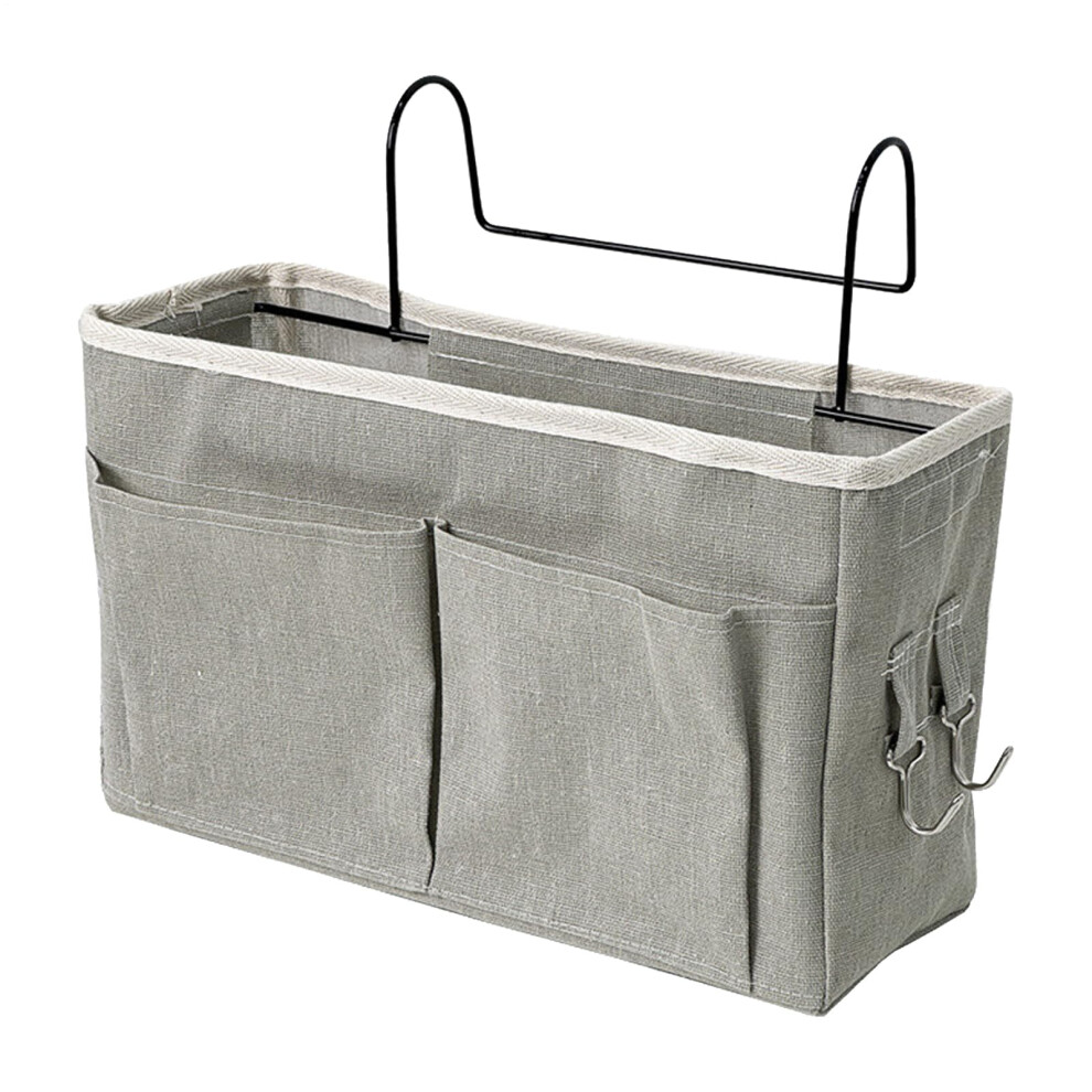 Bedside Storage Organizer With Pockets For Baby Diapers, Nursery, Dorm, Hospital, Travel – Light/Grey