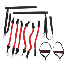 Set di barre Pilates multifunzionali, strumento fitness regolabile con bande di resistenza, materiale di alta qualità per allenamento dinamico