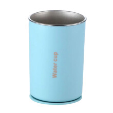 Modern Stainless Steel Toothbrush Cup Magnetic Wall Mount-Blue
