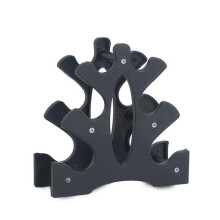 Revoluciona tu rutina de ejercicios con nuestro elegante soporte para mancuernas, diseñado para complementar tu espacio y ayudarte a alcanzar tus