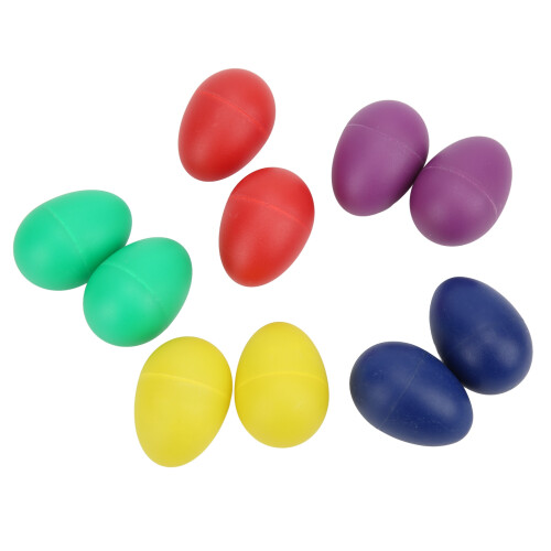 10Pcs Mini Musical Eier Bunte Hand Kunststoff Ei 2