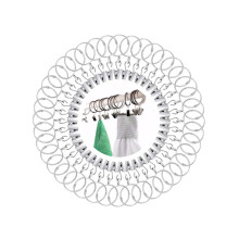 Clips para colgar cortinas, clips para cortinas con anillas para una sujeción perfecta, diámetro interior de 32 mm, acero inoxidable negro, 40