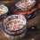 Ceramic Dinner Plates and Bakeware Set with Hand Painted Design, Oven Safe Colorful Tableware 4