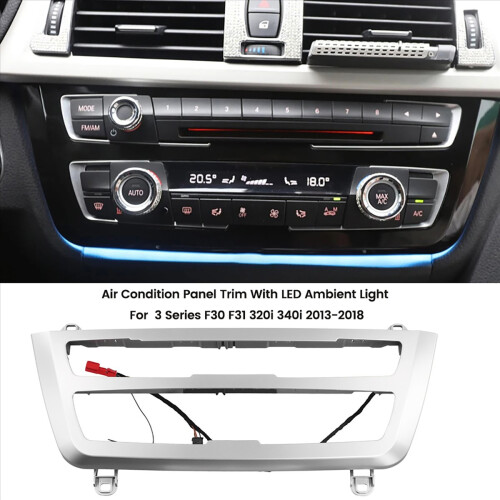 Car Inner Air Condition A/C Panel Trim with LED Ambient Light for 3 Se 1