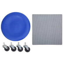Disco scorrevole per fitness, rullo addominale silenzioso per il rafforzamento del core, attrezzo per esercizi portatile con ruote in PVC morbido e
