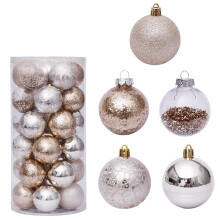 Boules de Noël décoratives, 30 pièces en plastique transparent incassable pour les fêtes, durables et écologiques, alternative sans verre,