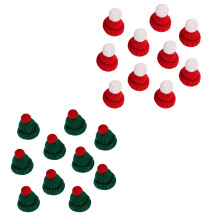 Mini bonnets de Noël tricotés créatifs, en laine douce, parfaits pour les fêtes d'hiver et la décoration de soirées.