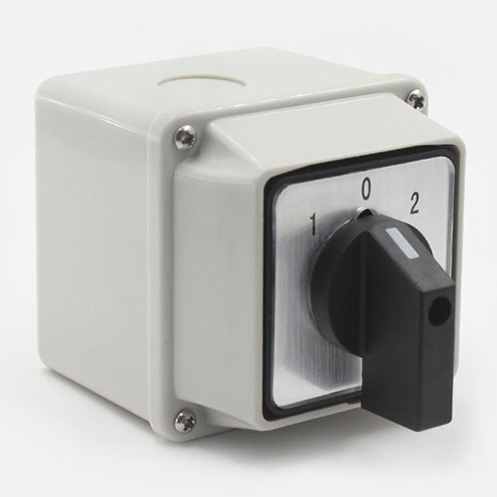 25A Changeover Switch With Waterproof Box, 3 Position Rotary Cam Selector For Control Circuits 9001264574758