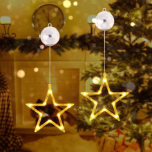 Décoration lumineuse de Noël intérieure pour fenêtre, lumière blanc chaud, fonctionne sur piles avec minuterie, facile à utiliser grâce à sa