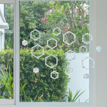 Anti-collision Window Alert Bird Stickers Silhouettes Glass Door Protection And Save Birds, Transparent (16 Silhouettes)