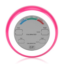 Hygrometer for innendørs og utendørs bruk, termometer med digitalt display, berøringsskjerm, lettlest komfortnivå, magnetisk bakside for sikker