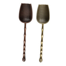 2pcs Long Handle Metal Tea Scoop with Sieve Design, Ergonomic Matcha Spoon for Loose Leaf Tea