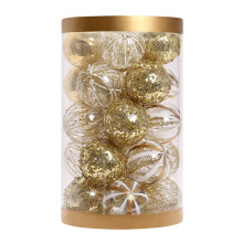 Ornements multi-styles, écologiques et incassables, 25 pièces, 60 mm / 2,36 pouces, décorations en platine pour la maison, les fêtes et les