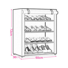 Organizador vertical para sapatos, em tecido não tecido respirável com design ajustável, capa protetora contra poeira, solução de armazenamento