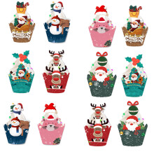 Joie de Noël : Illuminez vos pâtisseries festives avec ces 24 caissettes à cupcakes réutilisables au design adorable, en carton robuste et sans