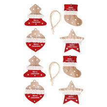 Décorations de Noël personnalisables, décorations de Noël en bois personnalisées avec vœux de Noël, découpes en bois réutilisables et