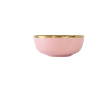 Ceramic Dinnerware Set Pink Plates and Bowls Elegant Modern Tableware for Kitchen and Dining