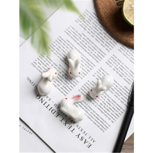 Ceramic Chopstick Rest Stand for Dining Table, Creative White Holder Pillow, 2x4.2x3.4cm 1