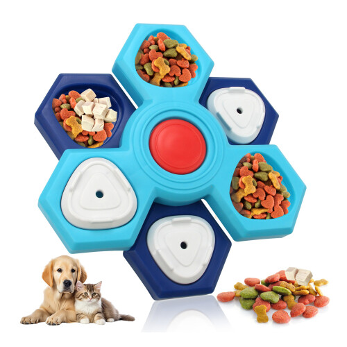 Einzigartiges Leckerli-Puzzle für Katzen verlangsamt-Zwei Feeder