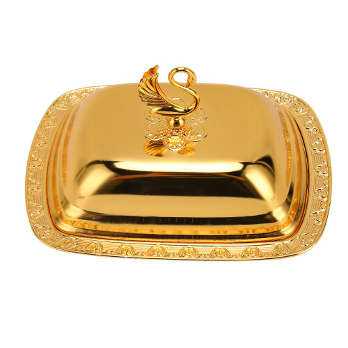 Goldfarbenes Obsttablett, europäischer Stil, 2