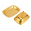 Goldfarbenes Obsttablett, europäischer Stil, 8