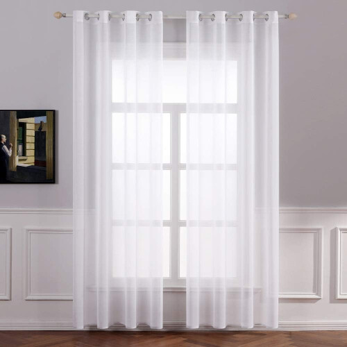 Elegant Simplicity: Ισορροπία μεταξύ Ιδιωτικότητας και Φωτός, Σετ Κουρτινών Voile από 100%