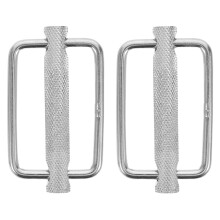 2 Pack Stainless Steel Scuba Diving Weight Belt Buckles Knurled Slide for Adjustable Waist Belts and Winter Coat