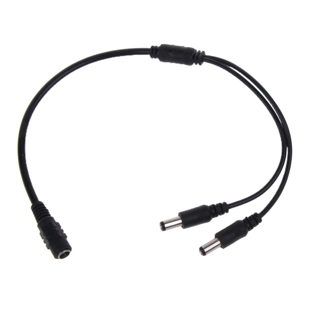 Flexible Power Splitter Cable 1 Female To 2 Male 5.5X2.1mm For Cctv Camera Router Adapter Extension 9001264577216