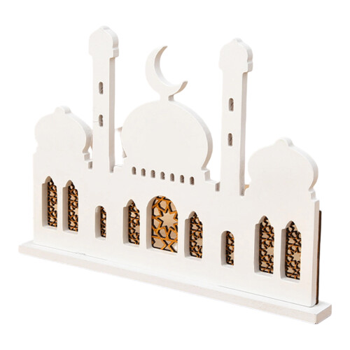 Lightweight Friendly White Wood Castles Figurine for Placement
