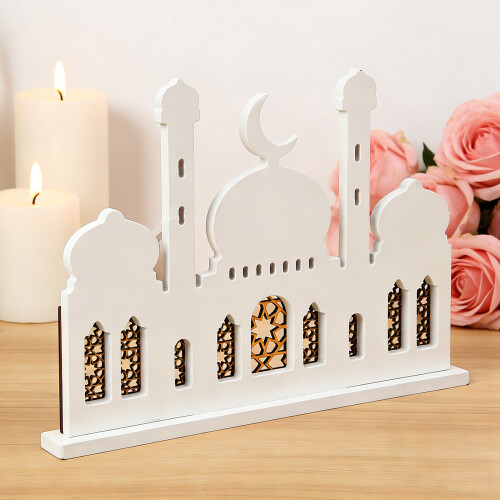 Lightweight Friendly White Wood Castles Figurine for Placement 1