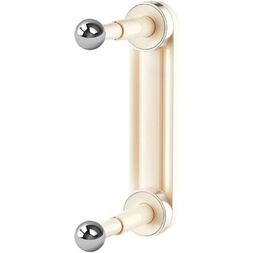 Double Rod Telescopic Clothes Rack with Adjustable Hook, NoDrill Wall Mount, Waterproof ABS Organizer (White) 1