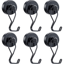 Neodymmagnetiske kroker, rustfrie, kraftige magneter med trelagsbelegg for kjøleskap, stekeovn, grill, kjøkken, skap, verktøyoppbevaring, utendørs