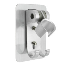 Supporto per soffione doccia in alluminio spaziale, impermeabile, completamente regolabile, per doccette universali da 3/4 di pollice, design