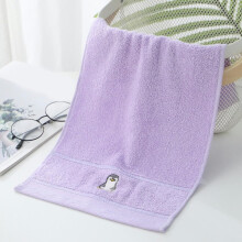 3 Pcs Kids Cotton Face Towels Set – Absorbent Jacquard Washcloths with Cute Penguin Design 25x45cm