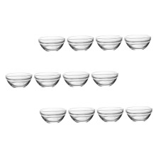 12Pcs Glass Dessert Bowls HeatResistant Stackable Clear Ramekins for Home Parties and Catering